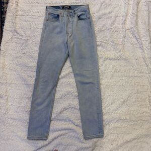 Reformation Repurposed Light Blue Straight Leg Jeans Size 24 | Levi’s upcycled